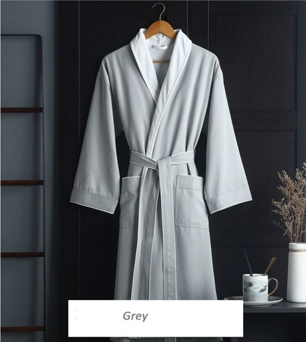 Herren Damen Bademantel Bademantel Fleece gefüttert Kleid Heim Pyjama lang Nachtwäsche Frühling - Bild 29 von 29