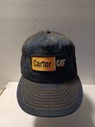 Vintage Carter Cat Caterpillar Denim Patch SnapBack Trucker Hat 80s NWOT