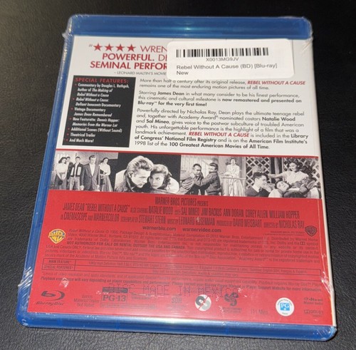 Neu! REBELL WITHOUT A CAUSE (1955) James Dean/Natalie Wood (BLU-RAY 2013) SEALED - Bild 3 von 5