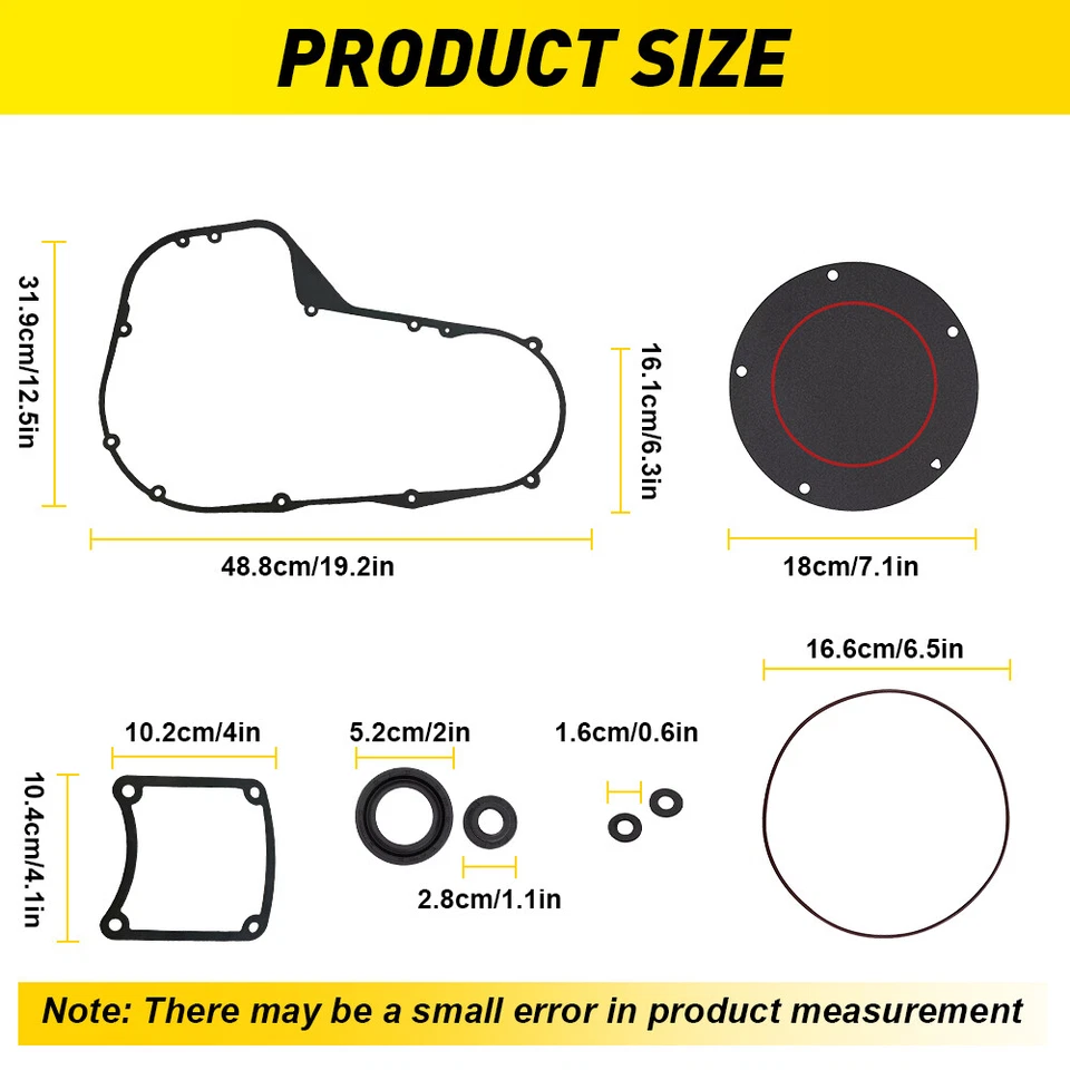 Kit de junta de cubierta primaria de embrague para Harley Electra Glide Road King 1999-2006 Foto 4 de 4