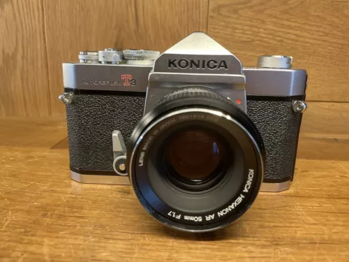 *Exc+5* Konica Autoreflex T3 Film Camera Early Model Hexanon AR 50mm F/1.7 / JPN
