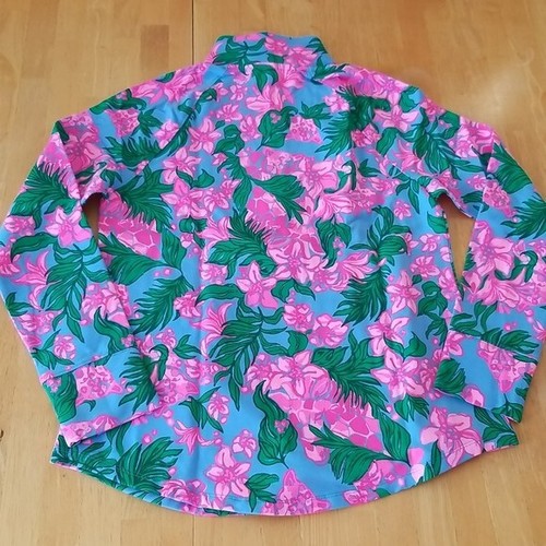 LILLY PULITZER UPF 50 Skipper Popover, Cerise Pink Safari Sunset, Talla S - Imagen 2 de 8