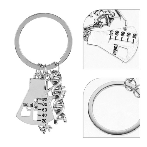 Microscope Key Chain Miss Biology Chemistry Pendant Creative Fashion Keychain - Zdjęcie 12 z 12