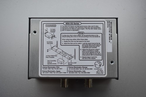 Extron MDA 2V EQ Video Distribution Amplifier - Picture 4 of 9