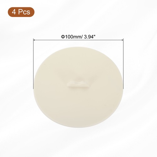 Silicone Cup Lids, 4Pcs Anti-Dust Tight Seal Silicone Mugs Cover (Cream White) - Picture 2 of 6