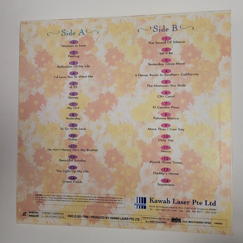 Kawah English Karaoke Songs Laserdisc 60's to 90's Best Collection Kweld 303 - Picture 6 of 12