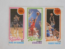 1980-81 Topps Basketball M.R. Richardson #165 Steve Mix #185 Robert Parish #92