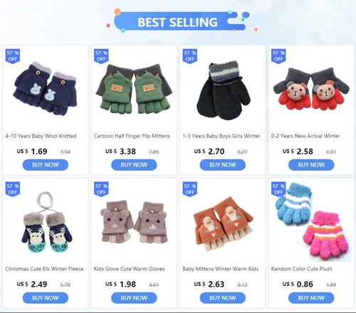 6-10 Years Old New Fashion Kids Thick Knitted Gloves Warm Winter Gloves Children - Picture 23 of 27