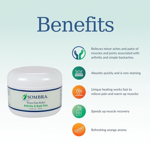 4oz Jar - 3 pack - Sombra's Original Warm Therapy Pain Relieving Gel NEW! - Picture 4 of 6