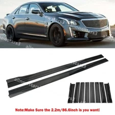 For Cadillac CTS CT5 CT6 Gloss Black Side Skirt Extension Rocker Splitter Lip