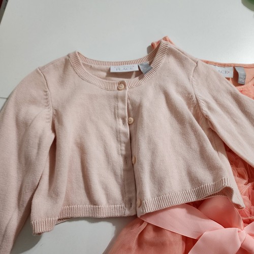 Girls Peach Roses Floral Formal Dress and Cardigan Shawl Set Size 5/6 Spring - Picture 12 of 12