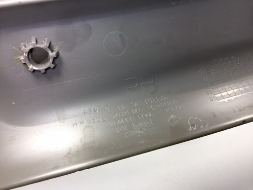 A Pillar SET W/ Pull LH RH 1998-02 Dodge Ram 1500 2500 Gray W/ Pull Handle READ - Picture 10 of 11
