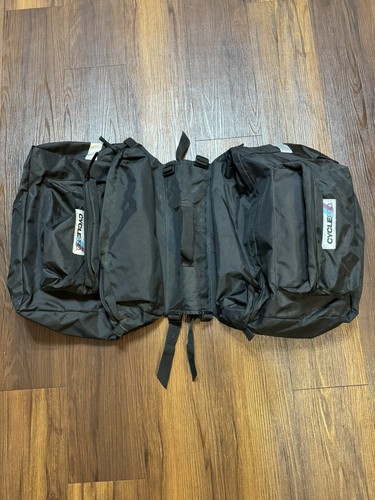 Cycle Pro Bicycle Pannier Saddle Bags Nylon Black
