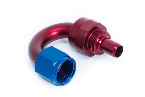 PTFE Alu Fitting Dash 6 / -6 EN / JIC 6 conexión 180° azul/rojo anodizado - Imagen 3 de 8