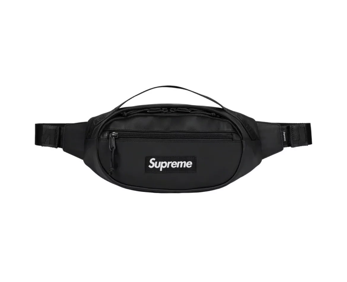 supreme leather waist bag