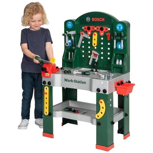 Bosch Super Workstation Kids Workbench Toy Playset 53 pcs (61L x 45W x 101H cm) - Picture 3 of 6