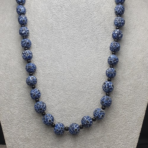Increíble collar vintage de cuentas de vidrio con ojos de inspiración veneciana - Imagen 2 de 17