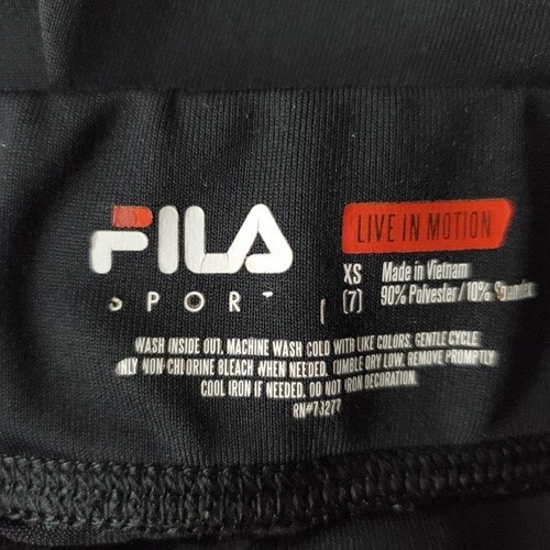 Fila Sport Girls Athletic Leggings XS 7 Black Stretch W4 - Picture 5 of 5