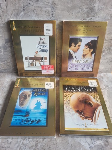 Forrest Gump Gandhi Lawrence of Arabia Funny Girl (4) Academy Award Winner DVDs
