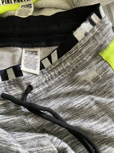 Women Victoria Secret Sport Set Grey Lime 57%cotton 38%polyester 5%elastane XS - Picture 6 of 9