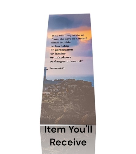 Double Sided Print Bible Verse Bookmark with Full Scripture, (2.4” x 6.1”) - Picture 2 of 7