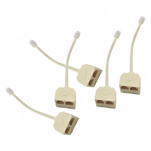 5 Pcs Split Adapter Female Telephone Wire Splitters Landline Cord for