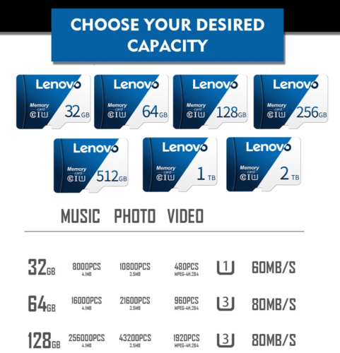 MicroSD Memory Card Class 10 A1 32GB 64GB 128GB 256GB 512gb 1TB 2TB High Speed - Picture 8 of 18