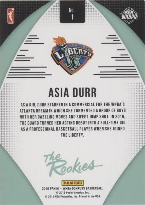 2019 Panini Donruss WNBA - Asia Durr #1