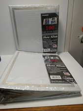 Two Photo Albums Pioneer LM-100 Magnetic 3-ring Binders 100 Page White