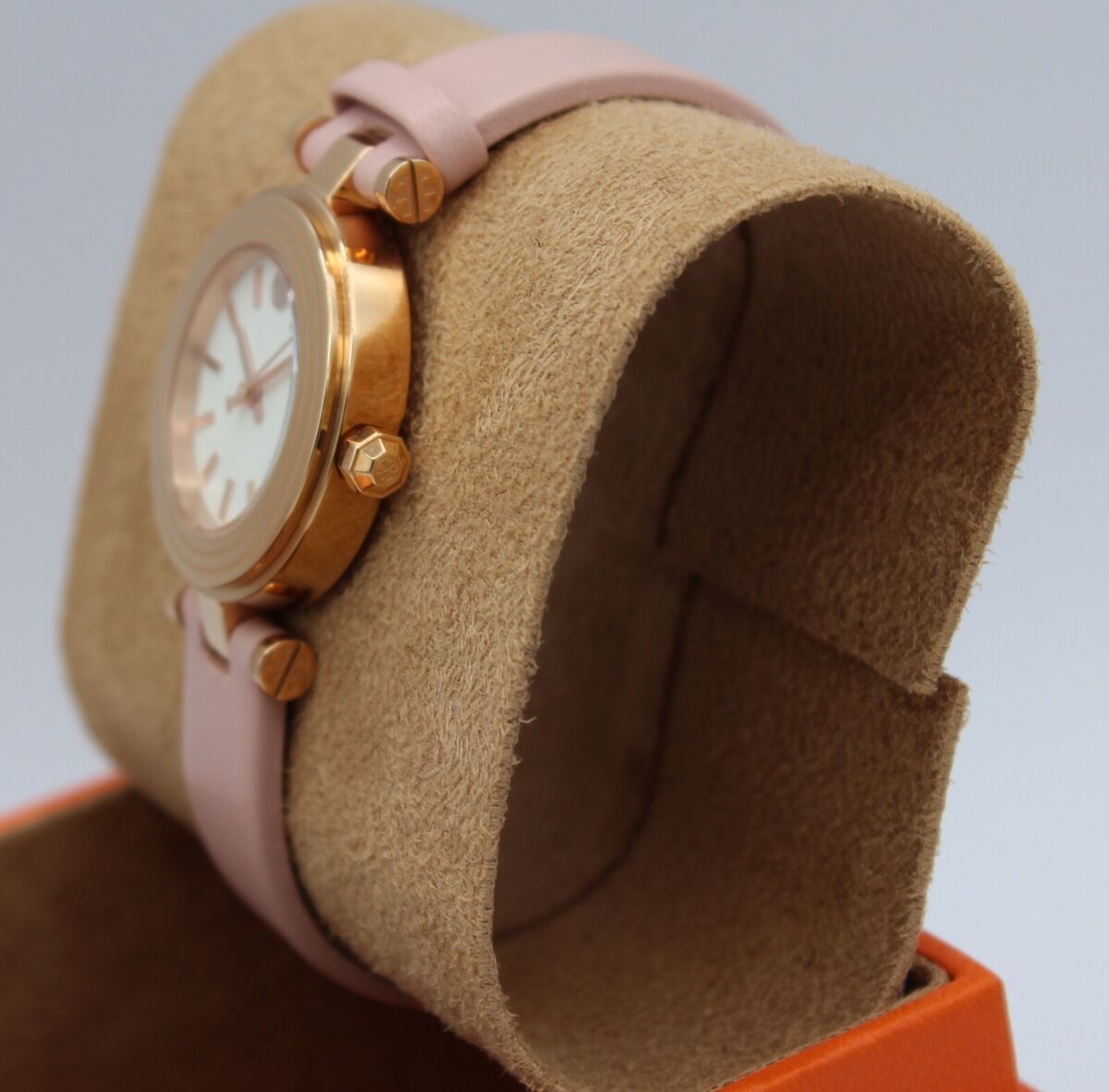 NEW AUTHENTIC TORY BURCH CLASSIC T ROSE GOLD PINK LEATHER
