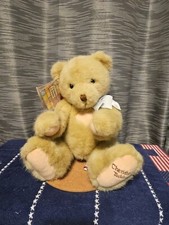 Cherished Teddies Jointed Plush Bear NWT Enesco Stuffed Animal Heart Feet Vintag