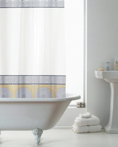 Duschvorhang 3D mit Ringen Haken Neu Modern Wasserdicht PEVA Badezimmervorhang - Bild 13 von 31