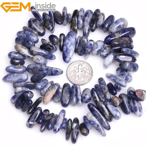 Natural Gemstones Freeform Stick Point Spike Beads For Jewellery Making 15" UK - Picture 54 of 116