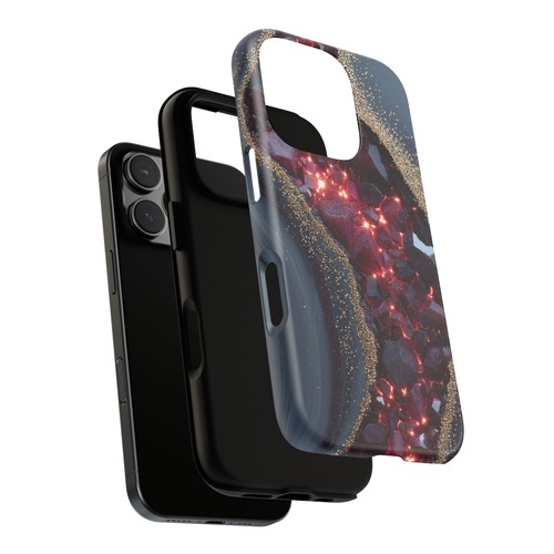 Ruby Geode Gray Marble Crystal - Phone Ink Case for iPhone, Galaxy, Pixel - 第 8/281 張圖片