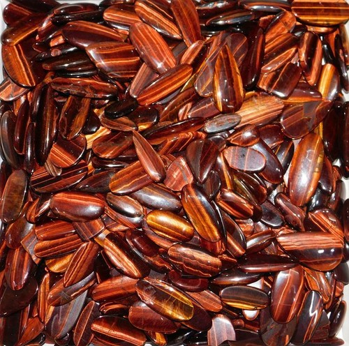 Natural Beautiful Red Tiger's Eye Cabochons Loose Gemstone Wholesale Lot - Picture 7 of 12