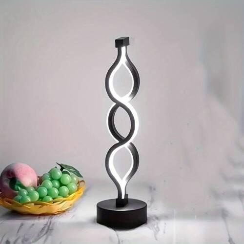 Novelty Spiral Shape Table Lamp Light LED Night Study Bedroom living room USB - Picture 4 of 9