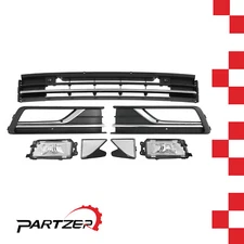 Front Bumper Lower Grille For 2016-2019 Passat Fog Light w/ Bezel Reflector 7PCS