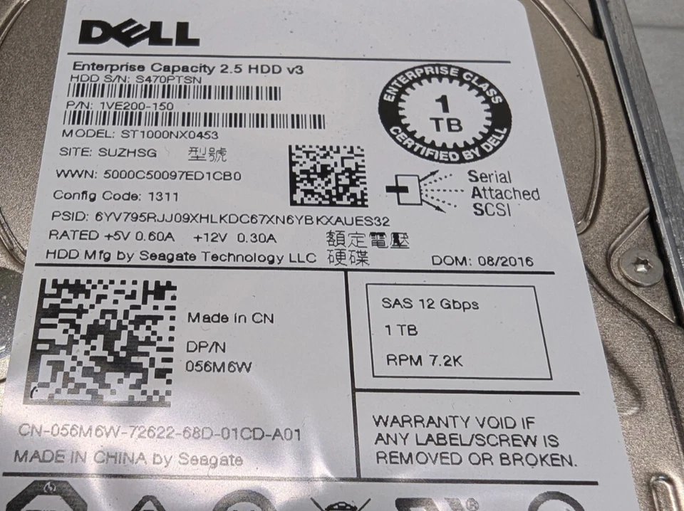 Dell Power Vault MD1220, 10x 1tb  2.5 SAS, Dual power, Dual controller - Image 2 of 3