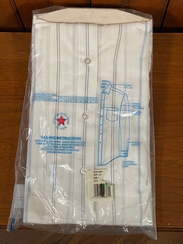 American Edition Mens Long Sleeve Button Down Striped Dress Shirt Size 16.5 NEW - Bild 5 von 6