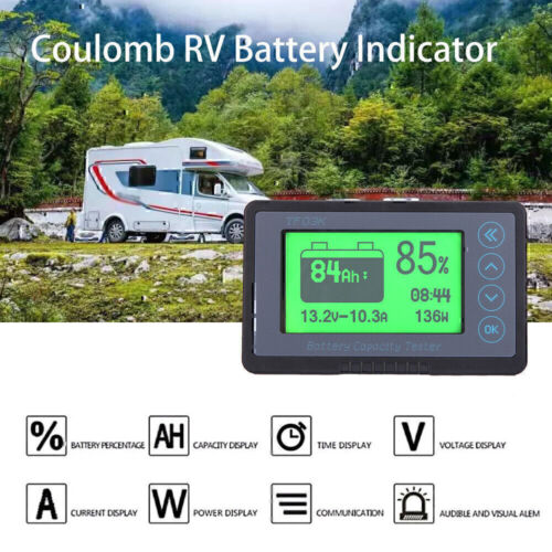 Upto 500A Battery Monitor LCD Voltage Programmable Alarm With Shunt Wire Hot AU* - Picture 7 of 12