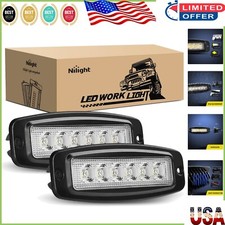 2PCS 18W LED Work Light Bar - Waterproof Off-Road Spot Lights for Trucks