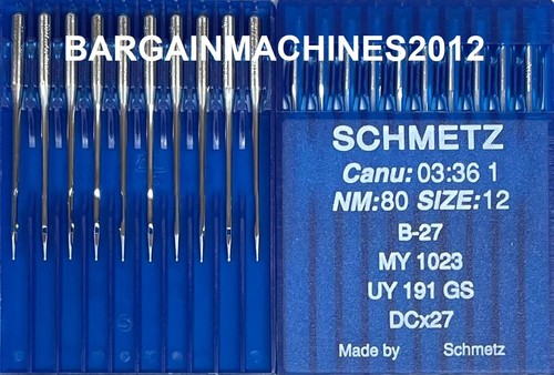 SCHMETZ NM:80 GRÖSSE 12 B-27 DCX27 INDUSTRIAL OVERLOCKER NÄHMASCHINEN NADEL - Bild 3 von 4
