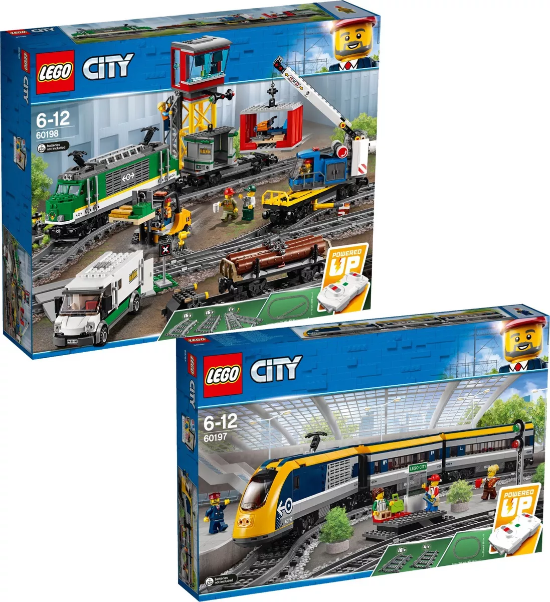 LEGO City 60198 Güterzug Cargo Train und 60197 Personenzug N9/18