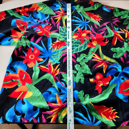 Toucan Dance Fast Lane Clothing Men's Hawaiian Button Up Shirt 90s Colorful - Picture 10 of 12