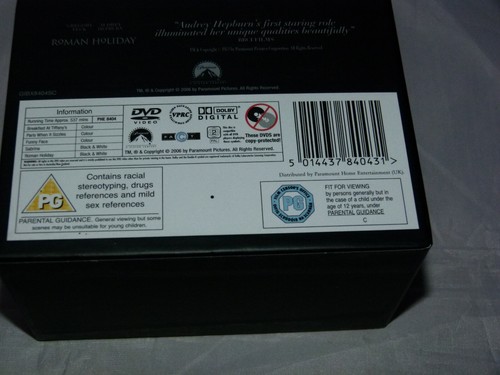 Audrey Hepburn Collection - 5 DVDs Classic Movies SABRINA TIFFANY's Roman Funny - Picture 5 of 5