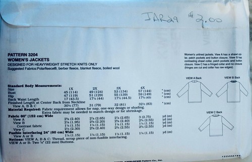U PICK! Misses & Plus Size FLEECE JACKET VEST COAT PONCHO Sew Pattern ~ UC - Picture 90 of 102