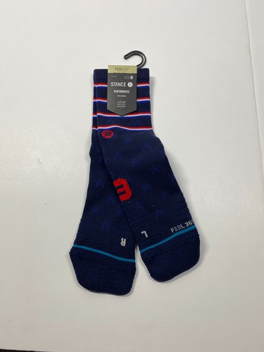 NWT Stance Performance Feel360 Socks - Navy with Print - Medium - Picture 2 of 4