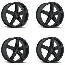 Set 4 17" Vision Street 469 Boost Satin Black Wheels 17x7 5x4.25 Rims 38mm