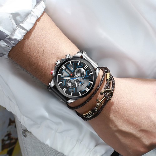 CURREN 8346 Men Watches Sport Leather Watch Y4D0 - Picture 10 of 11