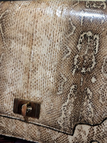 Vintage Industria Argentina Vibora Snakeskin Bag - Picture 3 of 12